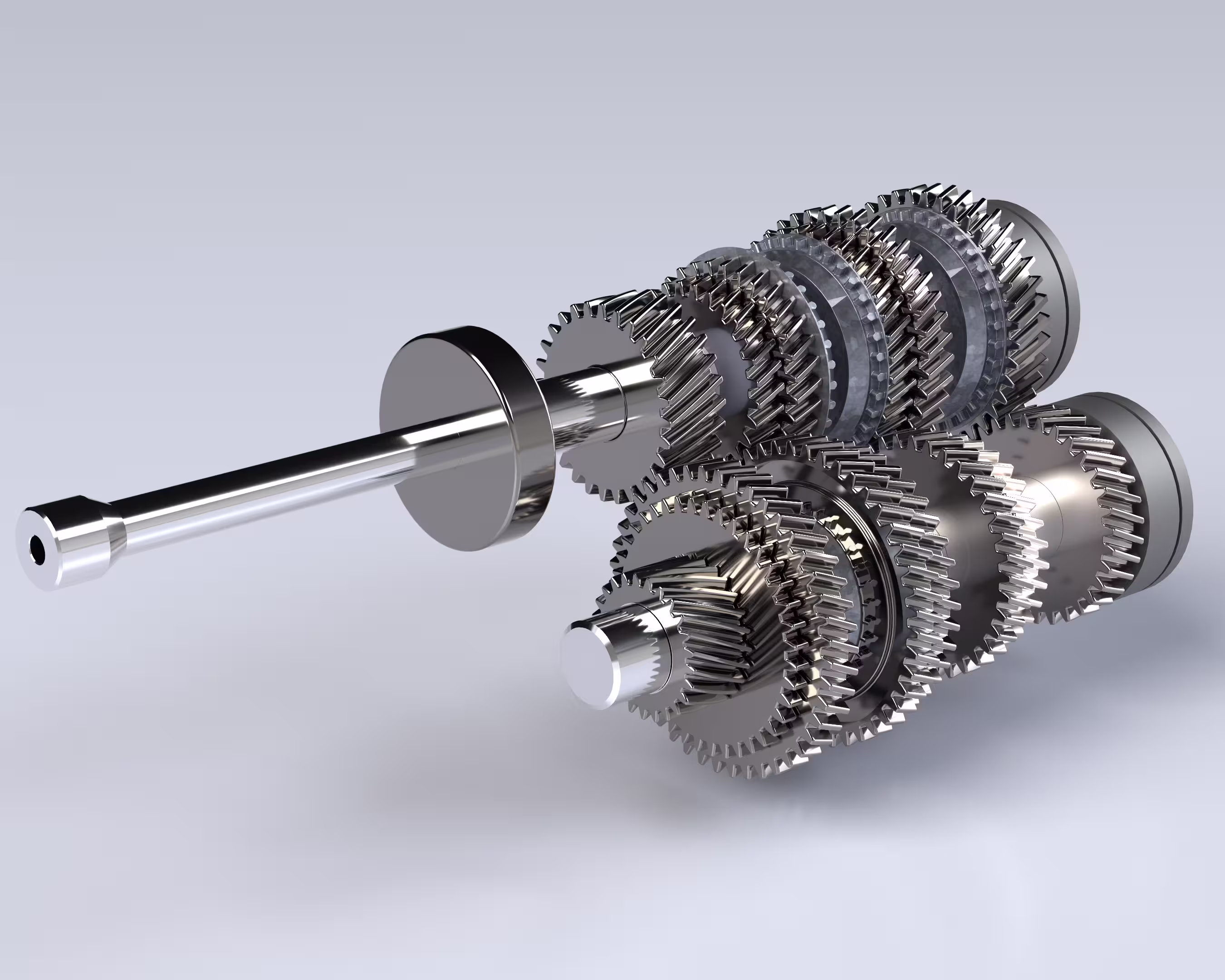 Render of the gearbox design